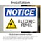 Signmission Electric Fence Sign, Vinyl Decal, 10in W x 7in L, 2PK OS-2PACK-NS-D-710-L-11626 - alternate 4